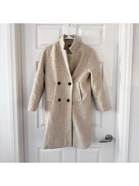Beige Size S Button Coat Outerwear